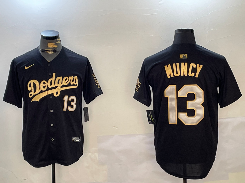 Men's Los Angeles Dodgers Max Muncy #13 Black Jersey